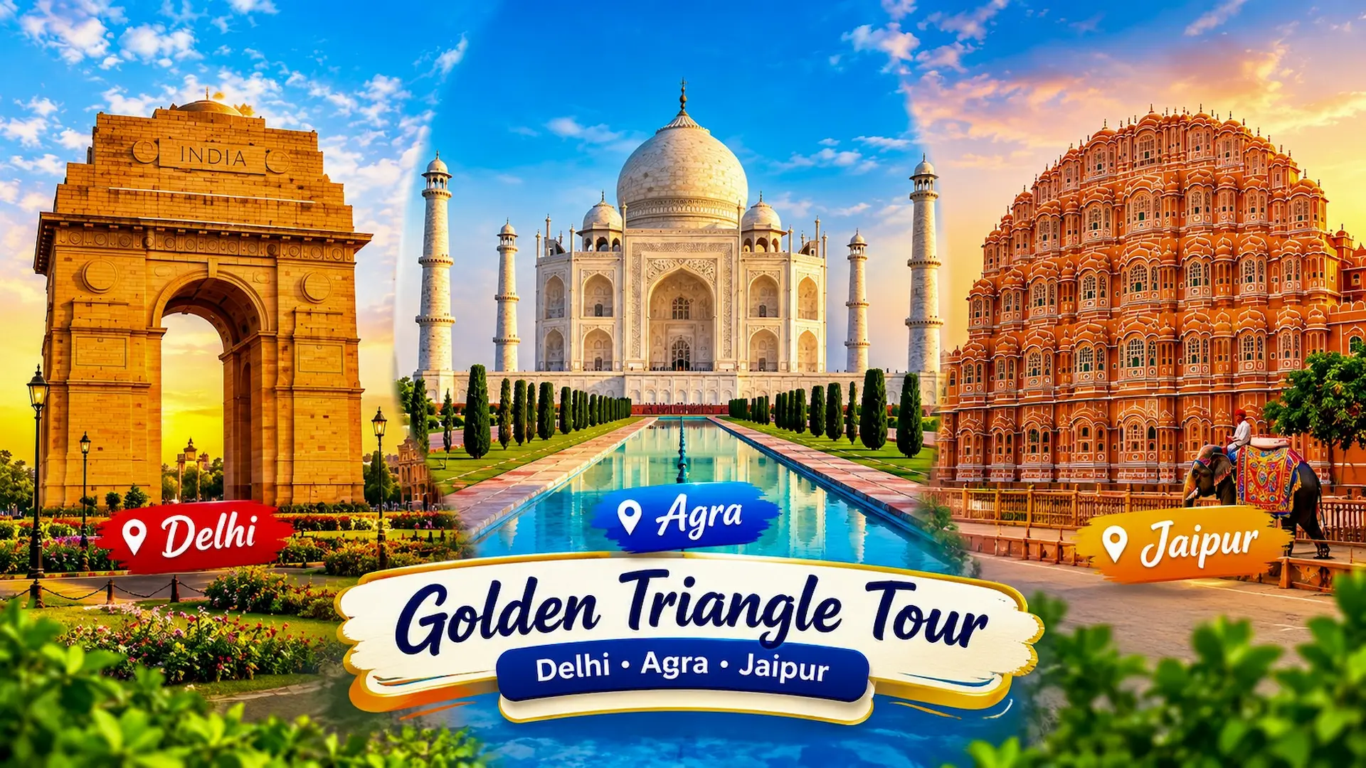 Golden Triangle Tour – (2N Delhi + 1N Agra + 2N Jaipur) | 6 Days,  5 Nights